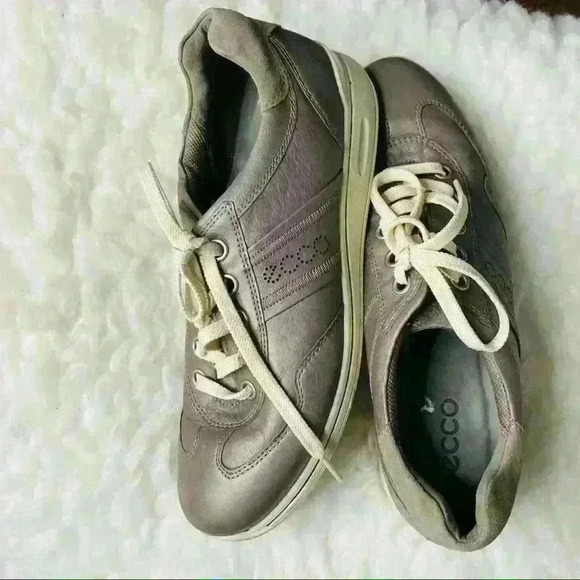 ECCO Brown Pweter Soft Leather Sneakers EUR 41 - Picture 1 of 5